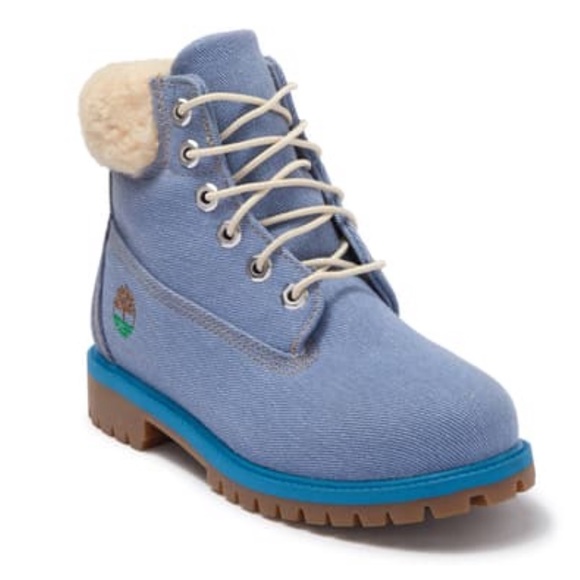 Timberland Other - Timberland Just Don Denim Faux Shearling Boots